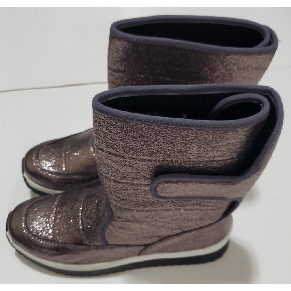 Bronze Quilted Winter Boots for Women – Size 8 US / 39 EU, Warm